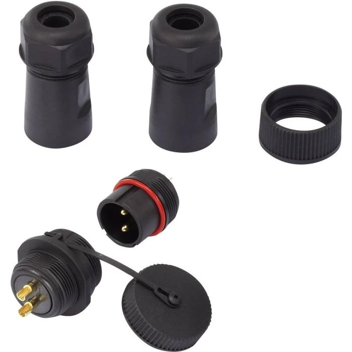 Connecteur étanche TRU COMPONENTS fiche et embase avec capuchon 