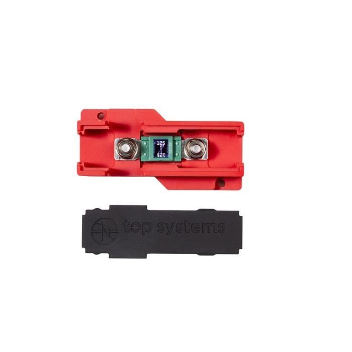 Porte-fusible MEGA rouge 12-48 V, fusibles 40 à 500 A, bornes M8 