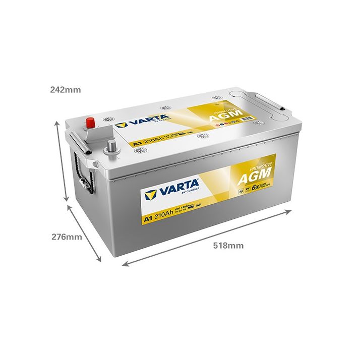 Batterie Start & Stop AGM Varta Promotive A1 12 V 210 Ah 1200 A – AGM