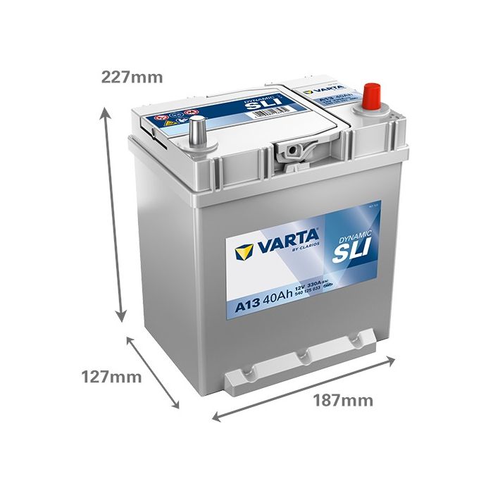 Batterie de démarrage Varta Dynamic A13 12 V 40 Ah 330 A – Plomb-acide (sans entretien)