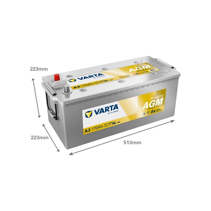 Batterie Start & Stop AGM Varta Promotive A2 12 V 170 Ah 1000 A – AGM