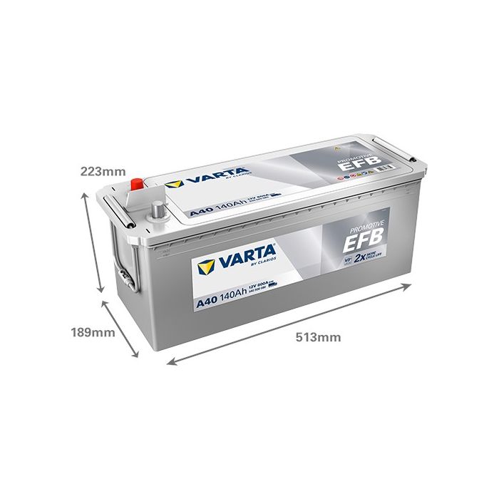 Batterie Start & Stop EFB Varta Promotive A40 12 V 140 Ah 800 A – EFB