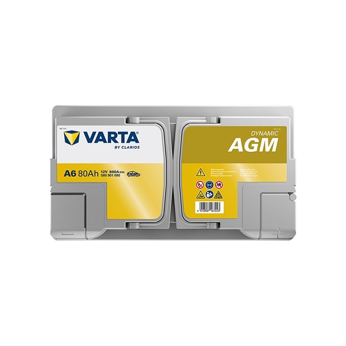 Batterie Start & Stop AGM Varta Dynamic A6 12 V 80 Ah 800 A – AGM