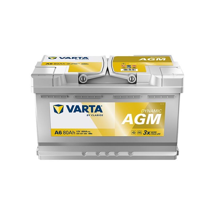 Batterie Start & Stop AGM Varta Dynamic A6 12 V 80 Ah 800 A – AGM