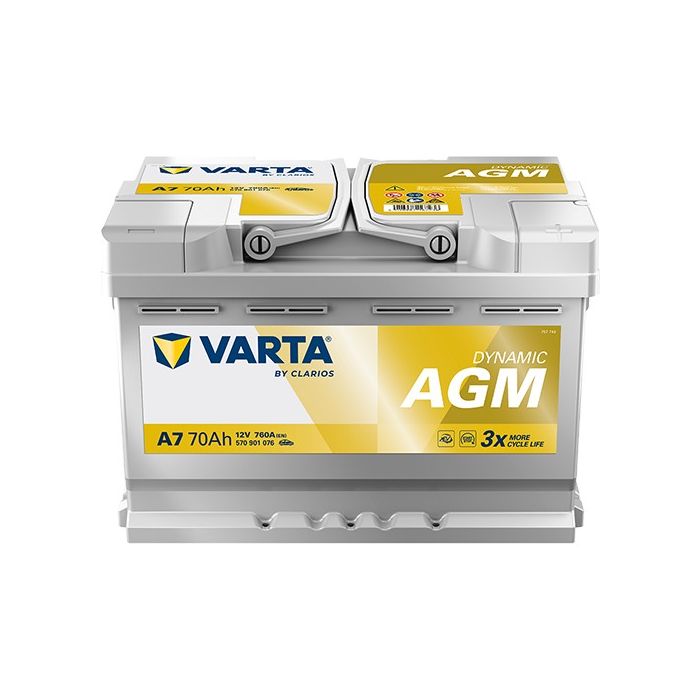 Batterie Start & Stop AGM Varta Dynamic A7 12 V 70 Ah 760 A – AGM