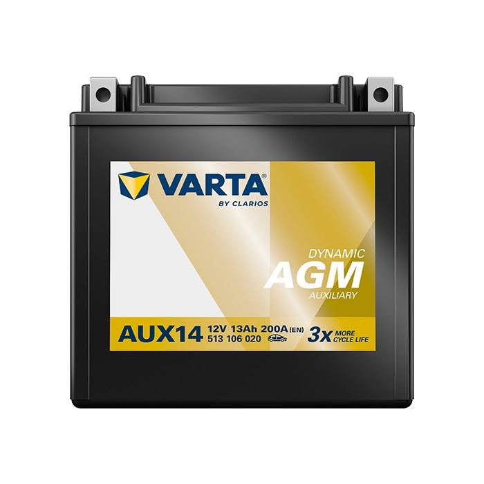 Batterie auxiliaire Varta Dynamic AUX14 12 V 13 Ah 200 A – Plomb-acide (sans entretien)