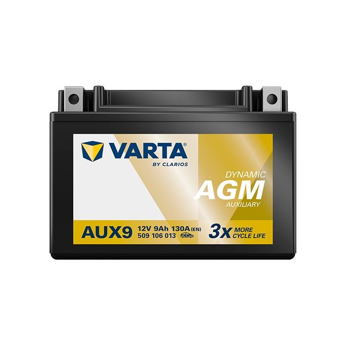 Batterie auxiliaire Varta Dynamic AUX9 12 V 9 Ah 130 A – Plomb-acide (sans entretien)