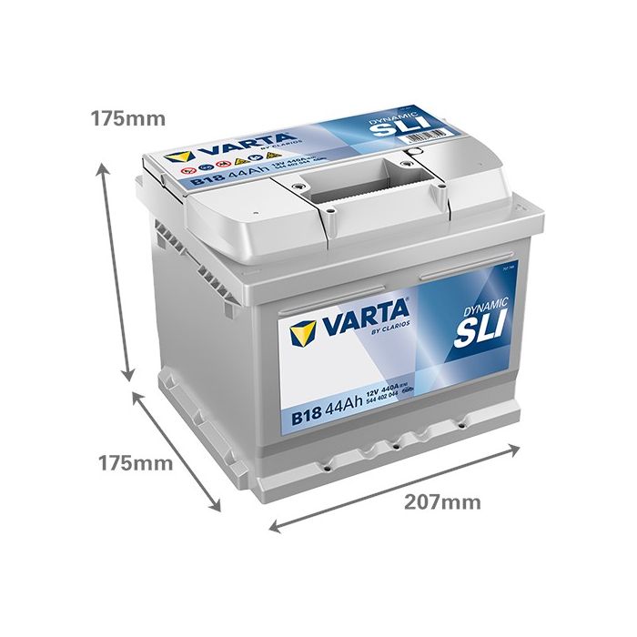 Batterie de démarrage Varta Dynamic B18 12 V 44 Ah 440 A – Plomb-acide (sans entretien)