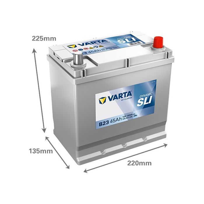 Batterie de démarrage Varta Dynamic B23 12 V 45 Ah 300 A – Plomb-acide (sans entretien)