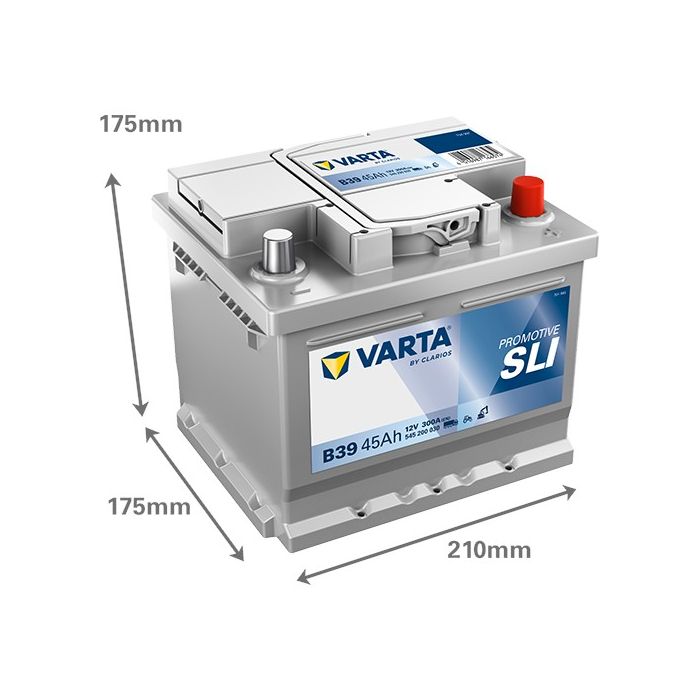 Batterie de démarrage Varta Promotive B39 12 V 45 Ah 300 A – Plomb-acide (sans entretien)