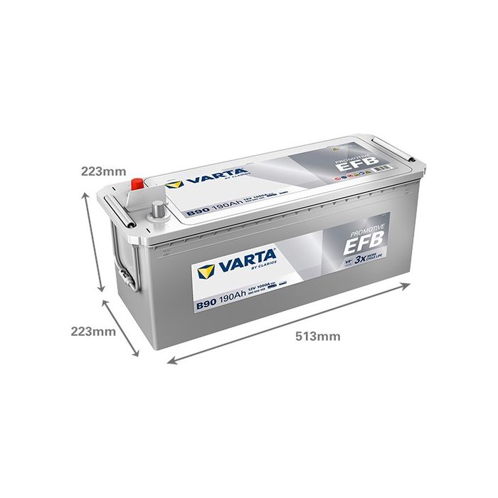 Batterie Start & Stop EFB Varta Promotive B90 12 V 190 Ah 1050 A – EFB