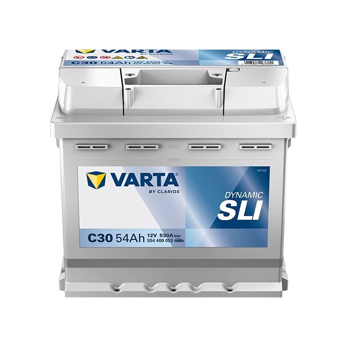 Batterie de démarrage Varta Dynamic C30 12 V 54 Ah 530 A – Plomb-acide (sans entretien)