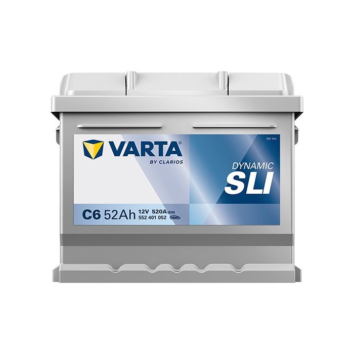 Batterie de démarrage Varta Dynamic C6 12 V 52 Ah 520 A – Plomb-acide (sans entretien)