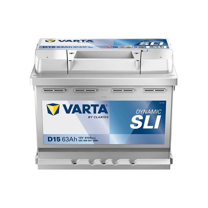 Batterie de démarrage Varta Dynamic D15 12 V 63 Ah 610 A – Plomb-acide (sans entretien)