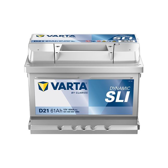 Batterie de démarrage Varta Dynamic D21 12 V 61 Ah 600 A – Plomb-acide (sans entretien)