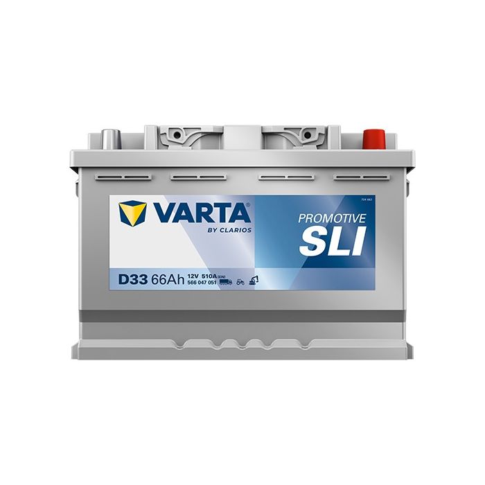 Batterie de démarrage Varta Promotive D33 12 V 66 Ah 510 A – Plomb-acide (sans entretien)