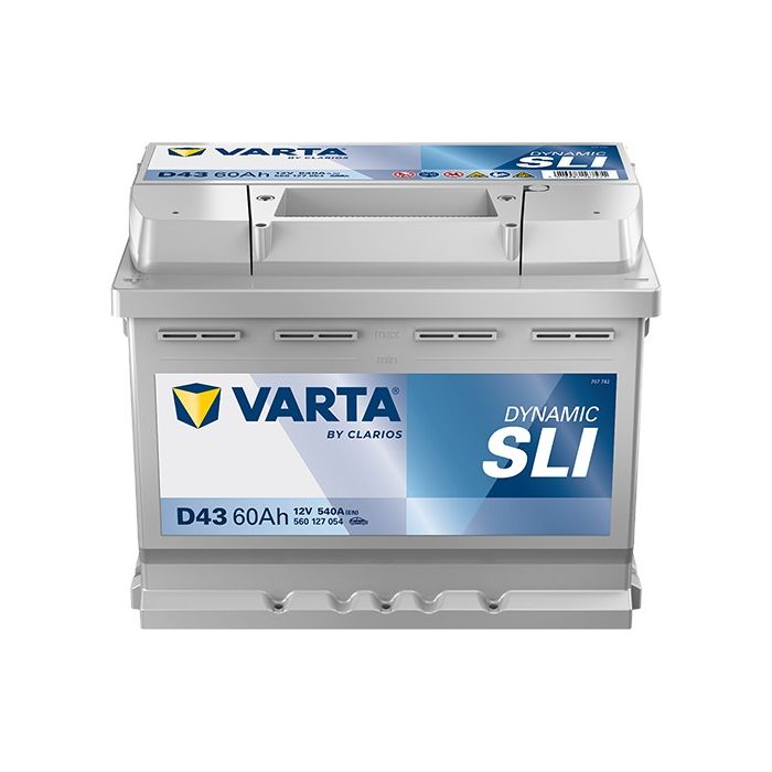 Batterie de démarrage Varta Dynamic D43 12 V 60 Ah 540 A – Plomb-acide (sans entretien)