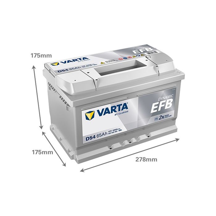 Batterie Start & Stop EFB Varta D54 12 V 65 Ah 650 A – EFB