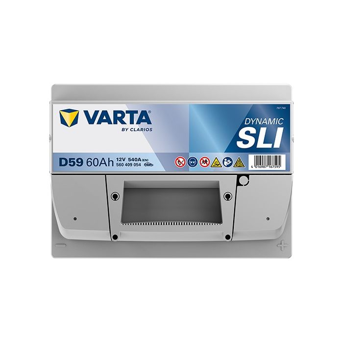 Batterie de démarrage Varta Dynamic D59 12 V 60 Ah 540 A – Plomb-acide (sans entretien)