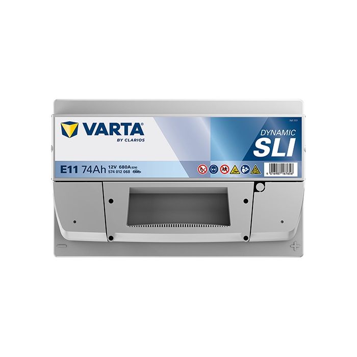 Batterie de démarrage Varta Dynamic E11 12 V 74 Ah 680 A – Plomb-acide (sans entretien)