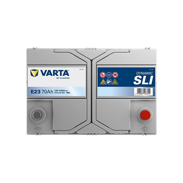Batterie de démarrage Varta Dynamic E23 12 V 70 Ah 630 A – Plomb-acide (sans entretien)