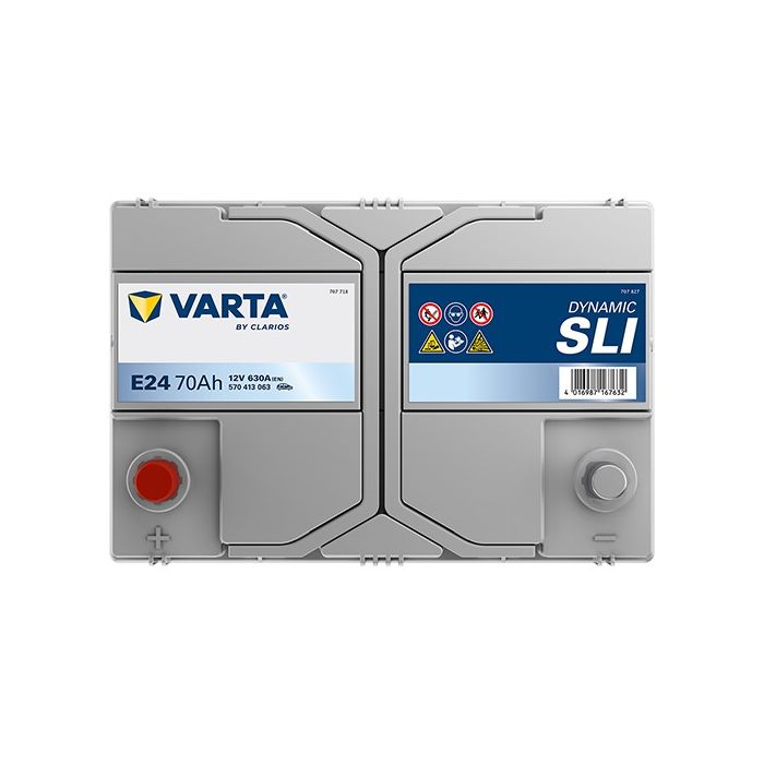 Batterie de démarrage Varta Dynamic E24 12 V 70 Ah 630 A – Plomb-acide (sans entretien)