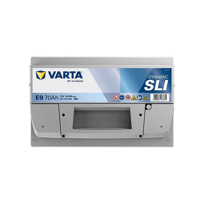 Batterie de démarrage Varta Dynamic E9 12 V 70 Ah 640 A – Plomb-acide (sans entretien)