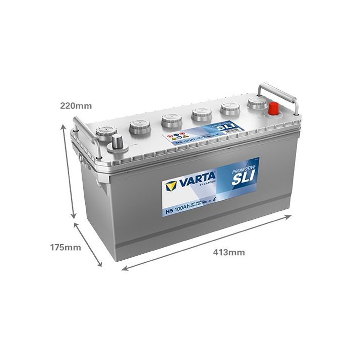 Batterie de démarrage Varta Promotive SLI H5 12 V 100 Ah 600 A – Plomb-acide (sans entretien)