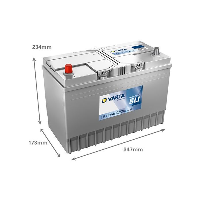 Batterie de démarrage Varta Promotive I5 12 V 110 Ah 680 A – Plomb-acide (sans entretien)