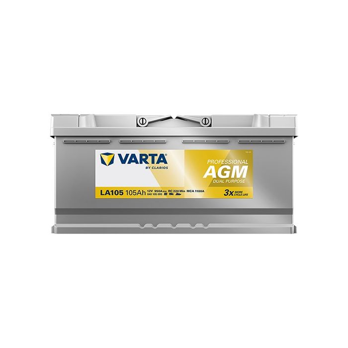 Batterie à décharge lente AGM Varta Professional LA105 12 V 105 Ah – AGM