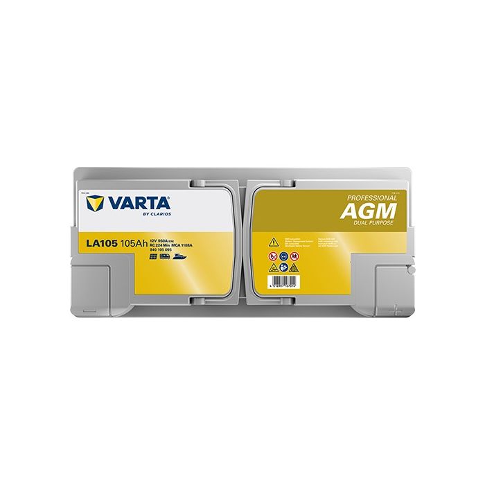 Batterie à décharge lente AGM Varta Professional LA105 12 V 105 Ah – AGM
