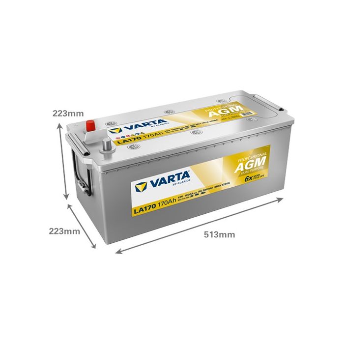 Batterie AGM Varta Professional LA170 12 V 170 Ah 1000 A – AGM