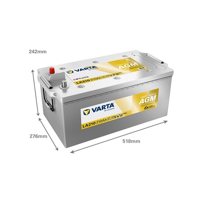 Batterie AGM Varta Professional LA210 12 V 210 Ah 1200 A – AGM