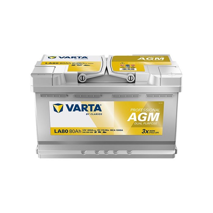 Batterie AGM Varta Professional LA80 12 V 80 Ah 800 A – AGM