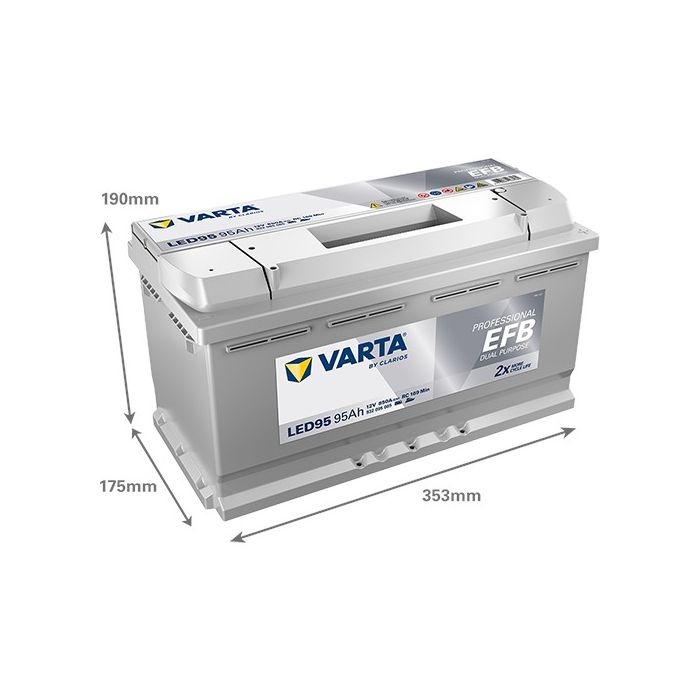 Batterie EFB Varta Professional LED95 12 V 95 Ah 850 A – EFB