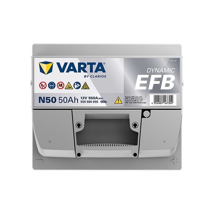 Batterie Start & Stop EFB Varta N50 12 V 50 Ah 550 A – EFB