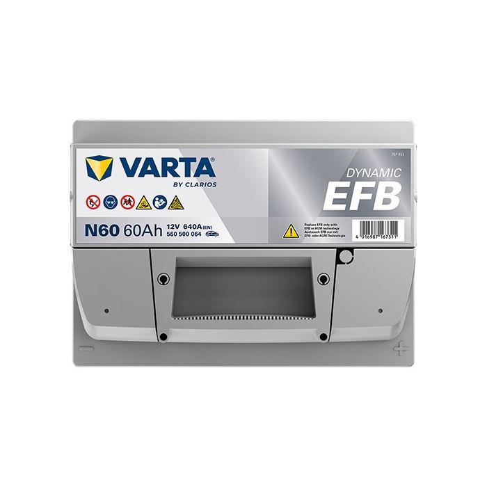 Batterie Start & Stop EFB Varta Dynamic N60 12 V 60 Ah 640 A – EFB