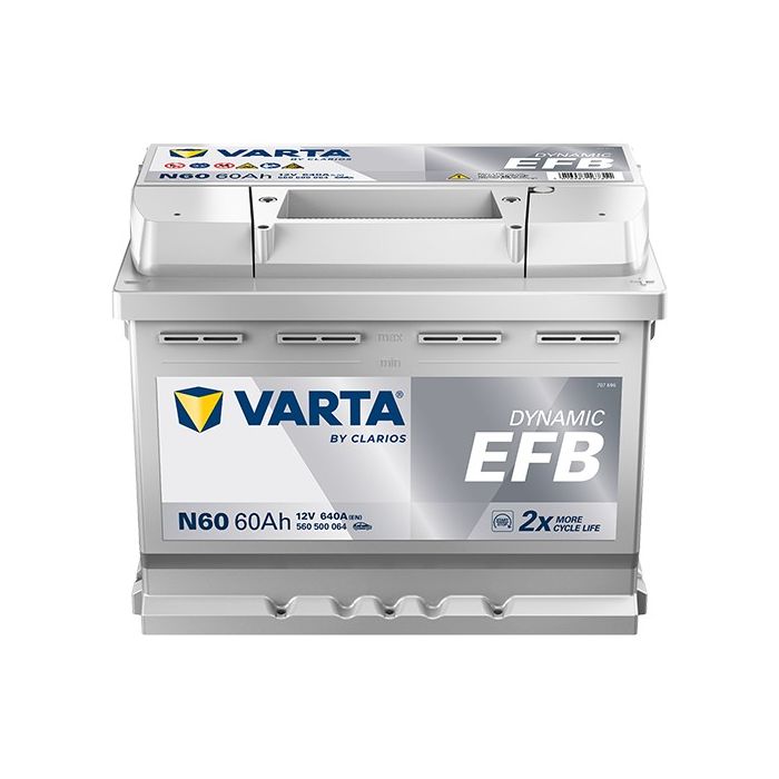 Batterie Start & Stop EFB Varta Dynamic N60 12 V 60 Ah 640 A – EFB