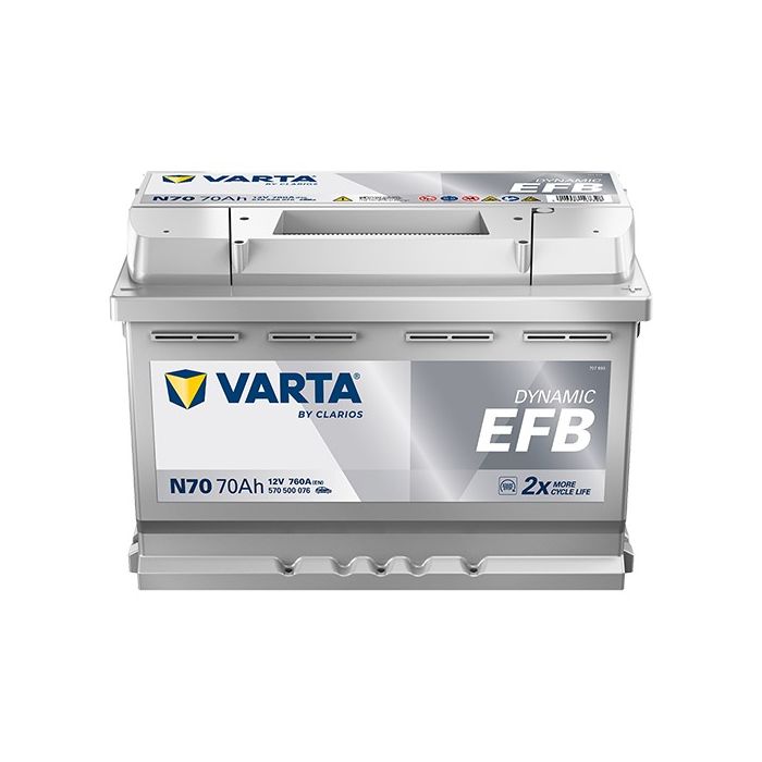 Batterie Start & Stop EFB Varta Dynamic N70 12 V 70 Ah 760 A – EFB