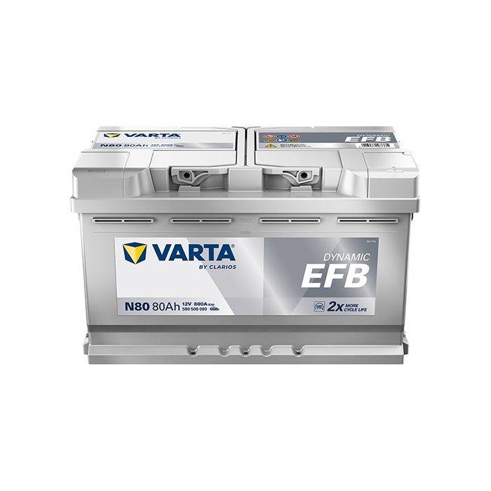 Batterie Start & Stop EFB Varta Dynamic N80 12 V 80 Ah 800 A – EFB