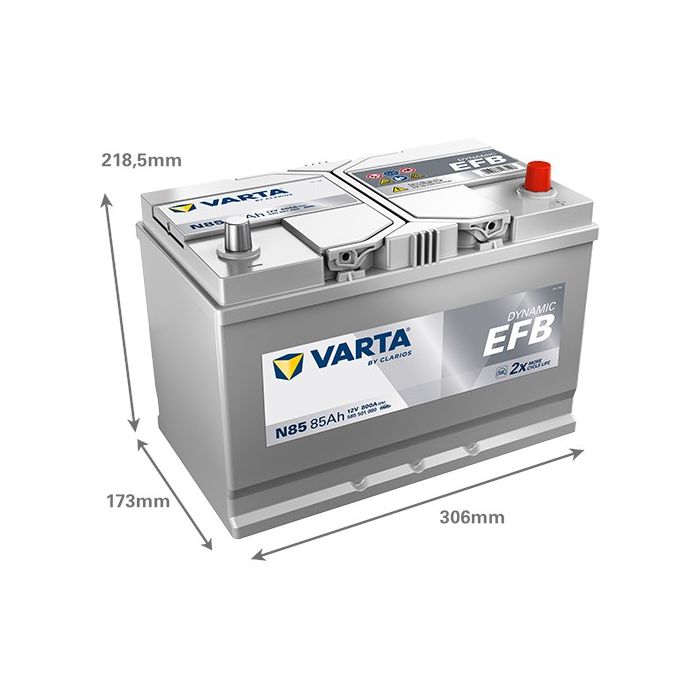 Batterie Start & Stop EFB Varta Dynamic N85 12 V 85 Ah 800 A – EFB