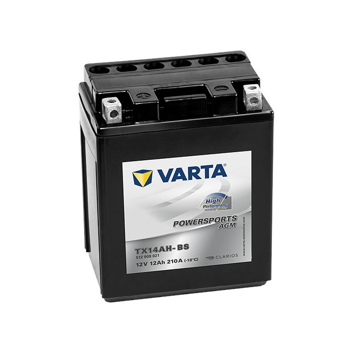 Batterie moto Varta Powersports AGM YTX14AH-BS 12 V 12 Ah 210 A – AGM
