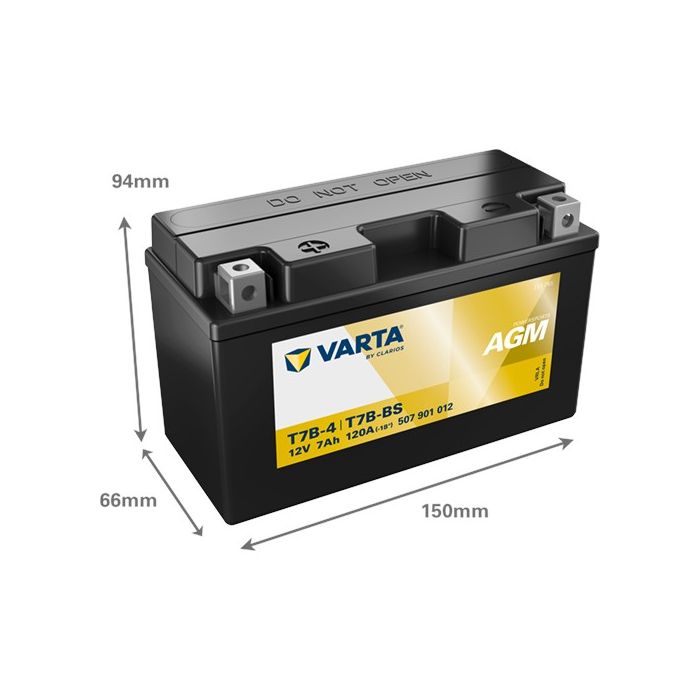 Batterie moto Varta Powersports YT7B-4 12 V 7 Ah 120 A – AGM