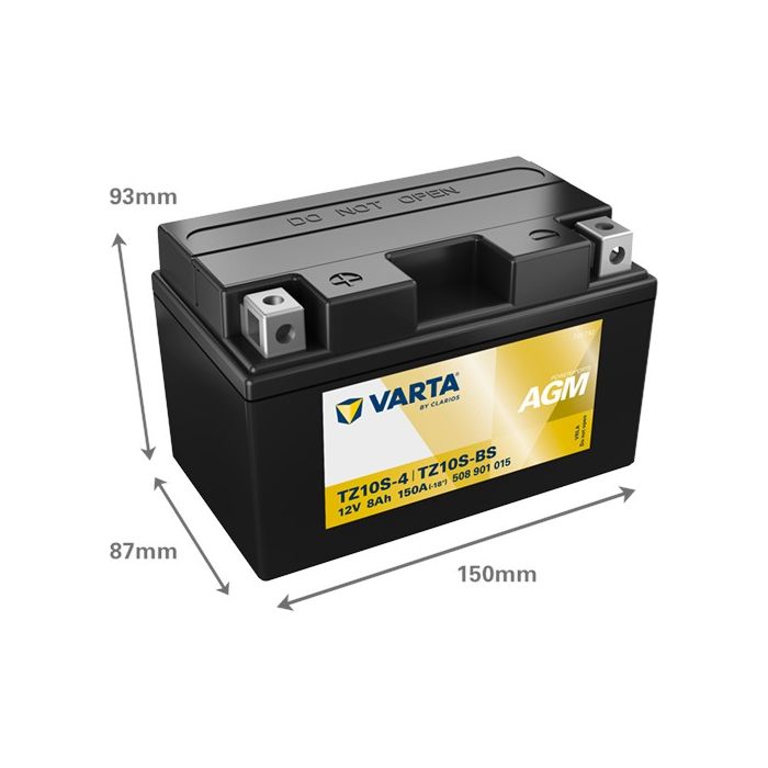 Batterie moto Varta Powersports TTZ10S-BS 12 V 8 Ah 150 A – AGM