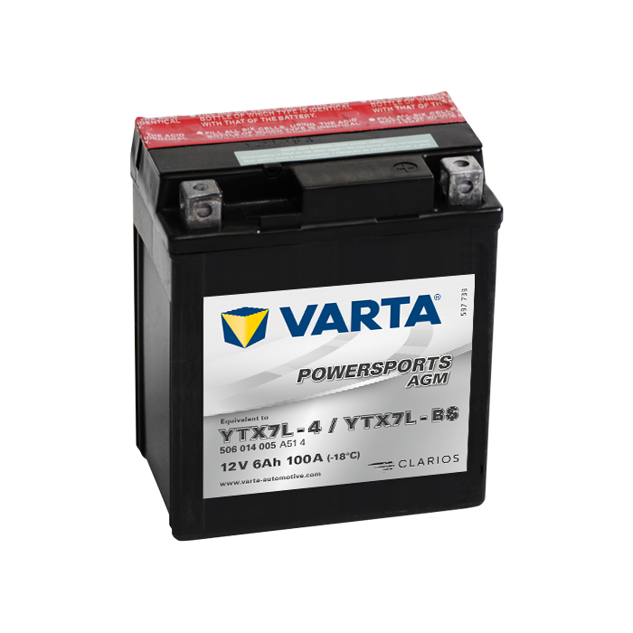 Batterie moto Varta Powersports YTX7L-BS 12 V 6 Ah 100 A – AGM