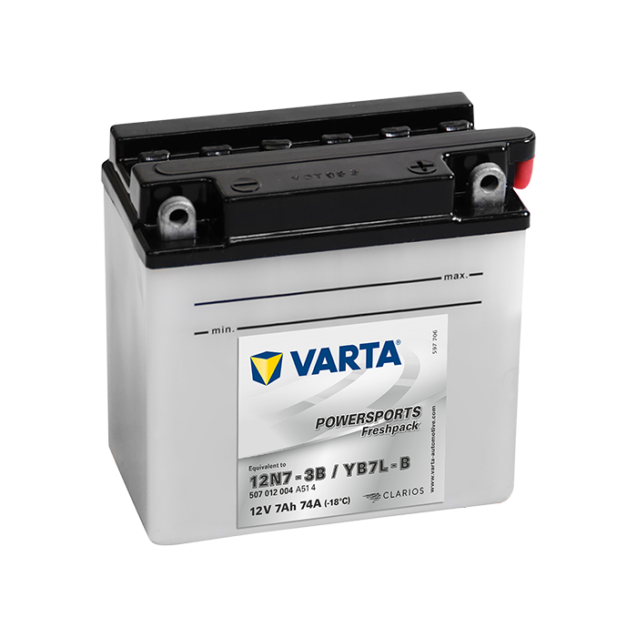 Batterie moto Varta Powersports 12N7-3B 12 V 7 Ah 74 A – Plomb-acide (électrolyte liquide)