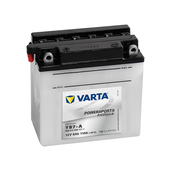 Batterie moto Varta Powersports YB7-A 12 V 8 Ah 110 A – Plomb-acide (électrolyte liquide)
