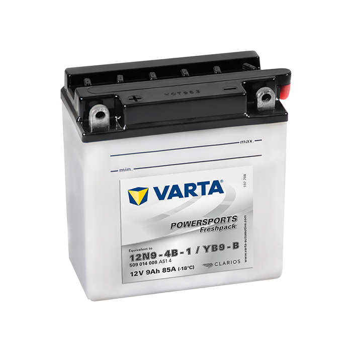 Batterie moto Varta Powersports 12N9-4B-1 12 V 9 Ah 85 A – Plomb-acide (électrolyte liquide)