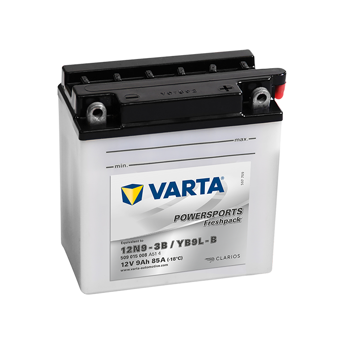 Batterie moto Varta Powersports 12N9-3B 12 V 9 Ah 85 A – Plomb-acide (électrolyte liquide)