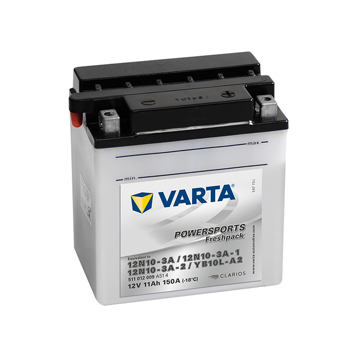 Batterie moto Varta Powersports YB10L-A2 12 V 11 Ah 150 A – Plomb-acide (électrolyte liquide)